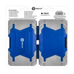 Набор бит и головок с трещоткой КОБАЛЬТ 38 пр.,CR-V (24 биты, 9 головок, трещотка, отв. рук., 2 удл., шарнир) (915-069)