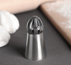 Насадка кондитерская «Сфера.Широкие прорези», d=3 см, выход 2,3 см, нержавеющая сталь