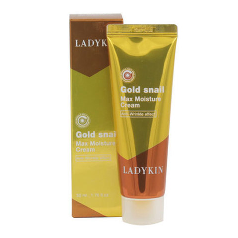 LadyKin Gold Snail Max Moisture Cream - Крем с коллоидным золотом и муцином улитки