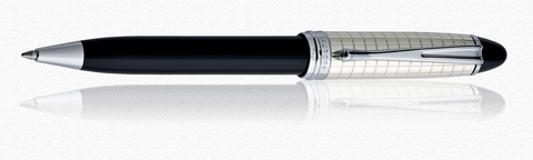 Ручка шариковая Aurora Ipsilon Quadra Silver and Resin, Silver & Black CT (AU-B34-CQN)