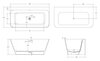 Cezares CZR-LINER-170-80-60-SSB Ванна из искусственного камня Solid Surface 1700x800x600