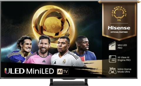 Телевизор QLED Hisense 75" 75U7Q PRO угольно-серый 4K Ultra HD 165Hz