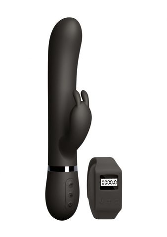 Черный вибромассажер-кролик Kegel Rabbit с браслетом - 22,5 см. - Shots Media BV Sexercise SEX003BLK
