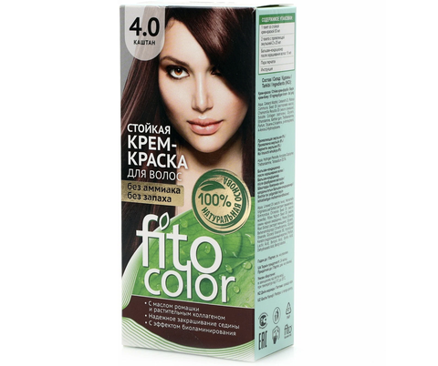 Стойкая крем-краска для волос Fitocolor тон Каштан 115 мл. ФИТОкосметик