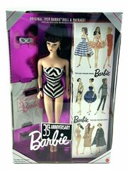 Кукла Барби Брюнетка коллекционная Vintage 35th Anniversar 1959 Reproduction in Box 1993
