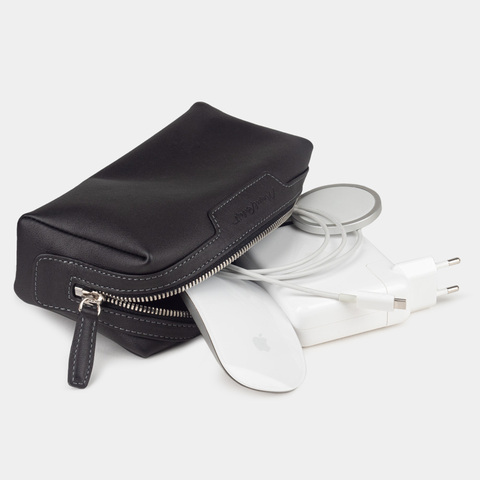 Несессер Tube из кожи теленка черного цвета