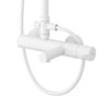 Cezares LEAF-CVDA-30-L-MM Душевая стойка телескопическая, с изливом с верхним и ручным душем, верхний душ диаметр 230 мм АБС пластик, исполнение Morning Mist