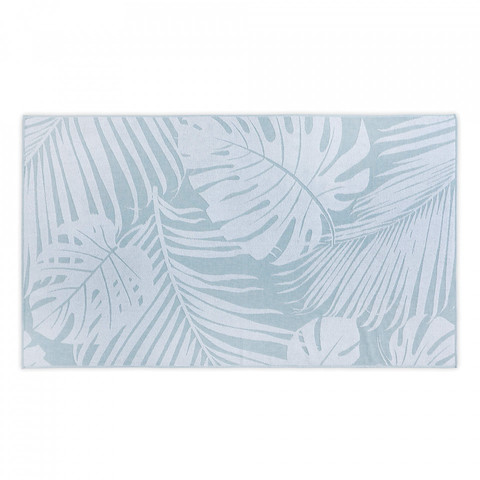 Полотенце пляжное 100x180 Hamam Leaves aqua бирюзовый