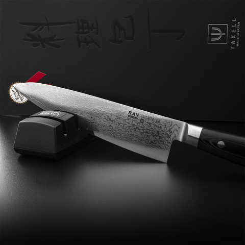 Нож Поварской-Шеф и точилка Yaxell Ran