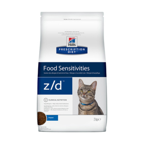 Hill's диета Z/D сухой корм для кошек лечение острых пищевых аллергий 2кг
