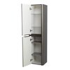 Cezares RELAX-1500-2A-SO-GM RELAX Шкаф подвесной с двумя распашными дверцами с доводчиками, с двумя полками, универсальный, Оружейная сталь, 400x300x1500, RELAX-1500-2A-SO-GM