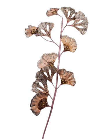 Веточка гинго 18х69см ChristmasDeLuxe светло-коричневая