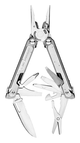 Мультитул Leatherman Free P2 100 mm, 19 функций, серебристый (832638)