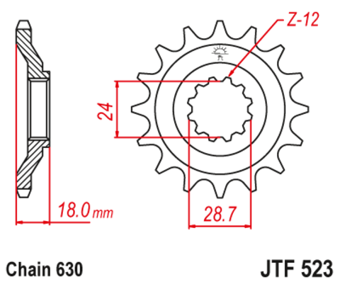 Звезда ведущая JTF523-15