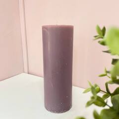 Свеча декоративная цилиндр, D=7,5 см, H=20 см, Лаванда, 1 шт.