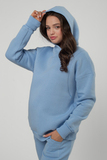 Утепленный спортивный костюм для беременных и кормящих 11885 голубой