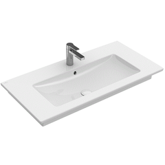 Villeroy&Boch 41048L01 Раковина, Villeroy&Boch, Venticello, ширина, мм-800, глубина, мм-500, высота, мм-165, тип установки-на тумбу, отверстия для смесителя-1 сквозное, 2 промаркированных, с переливом, материал-санфарфор, цвет-альпийский белый фото