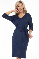 Платье Теплые объятия (вельвет, синий) Diolche