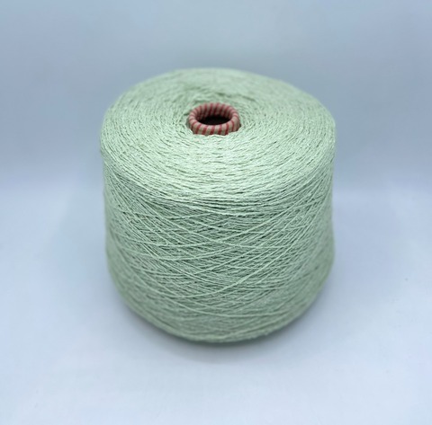 Бобинная пряжа (пр.Италия).art-Seta bourette 2/900 450/100гр, 100%Буретный шелк, цвет-Салатовый, арт.34009