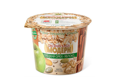 Каша овсянная с грецким орехом и яблоком Amyga, 85г