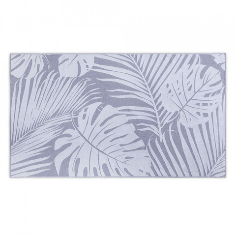 Полотенце пляжное 100x180 Hamam Leaves blue синий