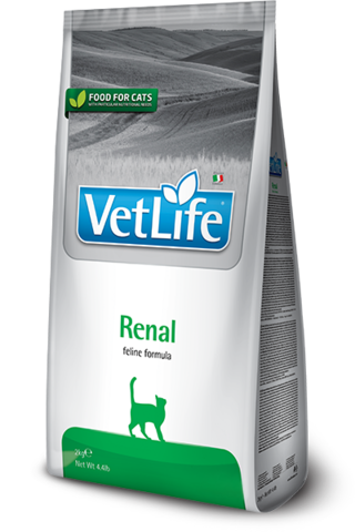 Farmina Vet Life RENAL лечение почек, кошки, сухой, курица рыба (400 г)