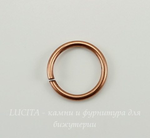 Винтажное колечко одинарное 16х1,6 мм (оксид меди)