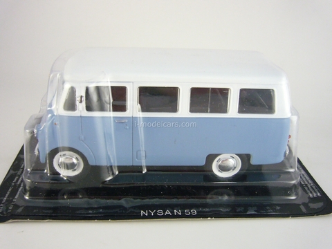 Modèle Réduit 1:18 Barkas B1000 Minibus 1956 - Bleu Et Blanc - Marque MCG - Neuf En Boîte
