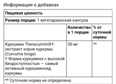 Natural factors,CurcuminRich, Theracurmin, куркумин, 30 вегетарианских капсул