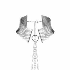 Серебристый ошейник с цепочками Desir Metallique Collar - 