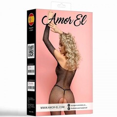 Боди-комбинезон с доступом Amor El Esponela в сетку со стразами, S-L