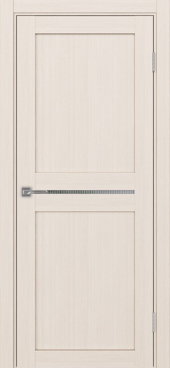 Дверь межкомнатная Оптима Порте Турин 520.121, цвет перламутровый ясень, экошпон, стекло мору