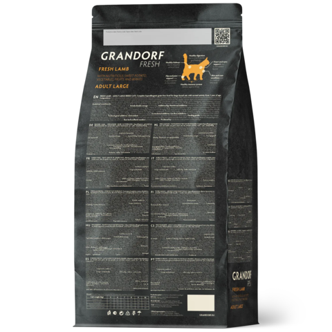 GRANDORF FRESH Свежее мясо ягненка с бататом для кошек крупных пород