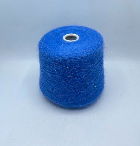 Luxury Selection by Ri.Go (пр.Италия), art-Angora Spiky Tweed, 2/9 450м/100гр.75% Ангора, 5% Вискоза, 20% Полиамид, цвет-Светло-синий+твид (128/138), арт-36472