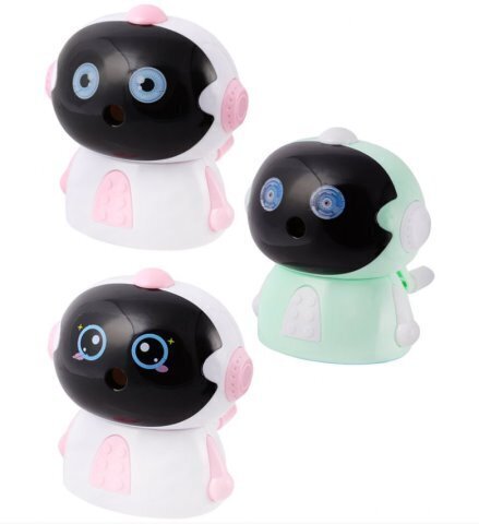 Точилка механическая Удивленный робот с контейнером ассорти