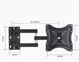 Кронштейн HDL-117B-2 для телевизора 14-43 дюймов Home Design наклонно-поворотный, выдвижной наклонный, настенный поворотный, для монитора, крепление для телевизора на стену, для ТВ черный