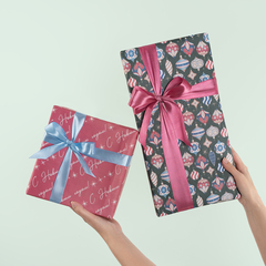 Упаковочная бумага, Новогодние шары, 2 ст, 80 г, 0,7*1 м, 5 листов