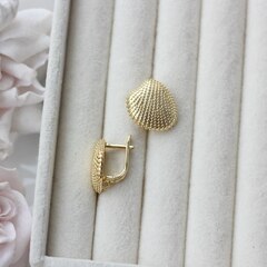 Швензы Ракушки 17 мм с английским замком, позолота, Ш133