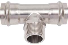 Тройник Valtec с нар.р. нерж. сталь 35х1