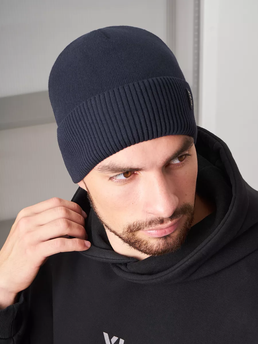 Шапка бини зимняя весенняя с флисом