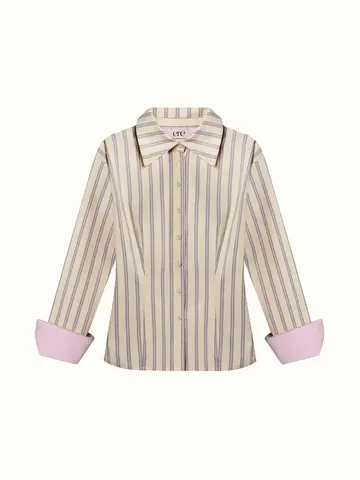 Рубашка в полоску "yellow"