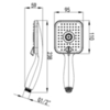 Lemark LM8054C Душевая лейка 3-функциональная, хром