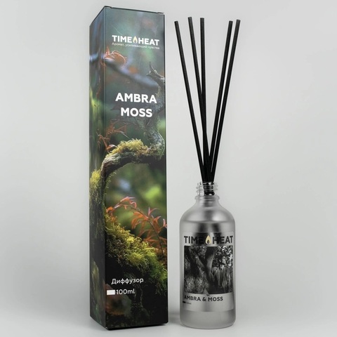 Ароматический диффузор Ambra Moss 100 мл | TIME HEAT