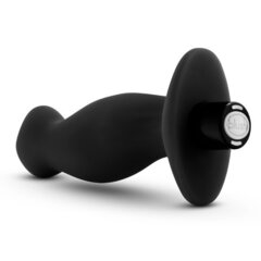 Черный анальный вибромассажёр Silicone Vibrating Prostate Massager 02 - 10,8 см. - 