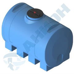 Емкость цилиндрическая горизонтальная с дыхательным клапаном  Анион 1850 л. горизонтальная (1820x1135x1380см;синий) - арт.559412