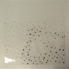 Ацетатный лист с фольгированием Серебряные Звезды 30,5х30,5 см