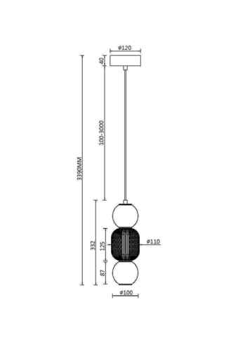 Подвесной светодиодный светильник Maytoni Drop MOD273PL-L16G3K