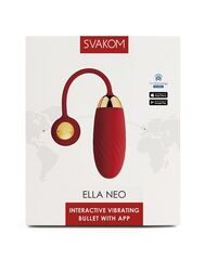 Красное интерактивное виброяйцо Ella Neo - 