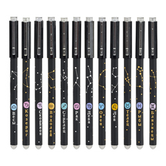 
          Ручка гелевая, пиши-стирай, Basir, синие чернила, серия "Знаки зодиака", чёрный матовый корпус