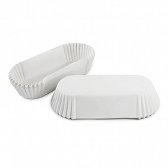 Тарталетки Прямоугольник 62х120х15 мм (белый), 25 шт